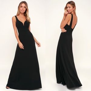 Lulu’s Glamour Than This Black Maxi Dress - Size L
